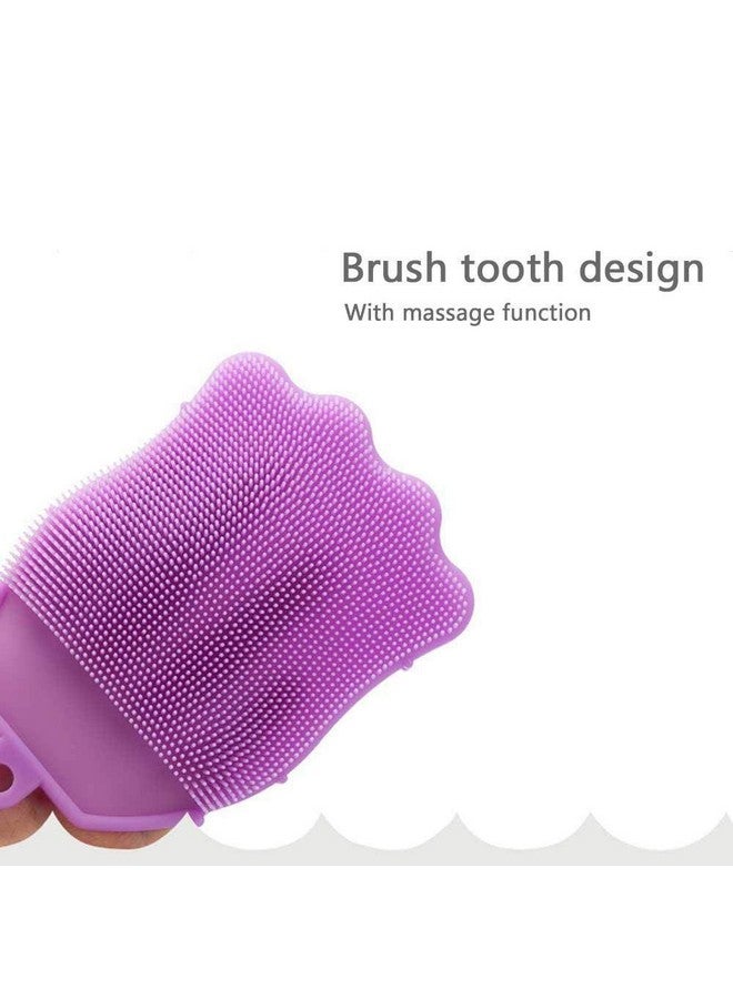 Bhavyam multifunction silicone bath brush body scrubber for baby kids childern, Anti Cellulite bath gloves exfoliating body scrubber for baby shower(1,small,multicolour) - Image 5
