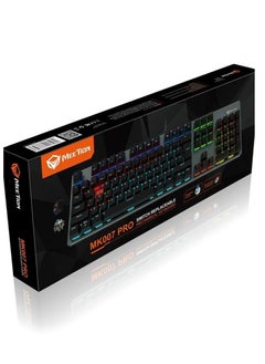 Meetion Mk007 PRO Basic Mechanical Hot Swap Gaming Keyboard with OUTEMU blue switch, Crisp Sound, Ergonomic design, LED backlight , full-key anti-collision Satisfy Gamers (Black)