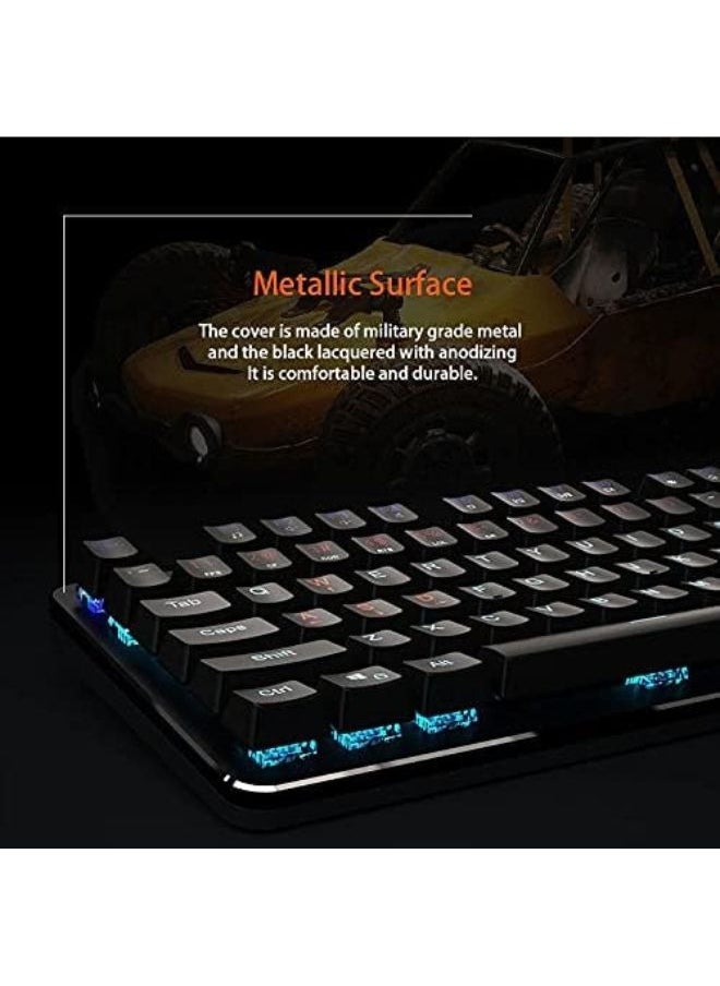 Meetion - Meetion Mk007 PRO Basic Mechanical Hot Swap Gaming Keyboard with OUTEMU blue switch, Crisp Sound, Ergonomic design, LED backlight , full-key anti-collision Satisfy Gamers (Black) - Image 1