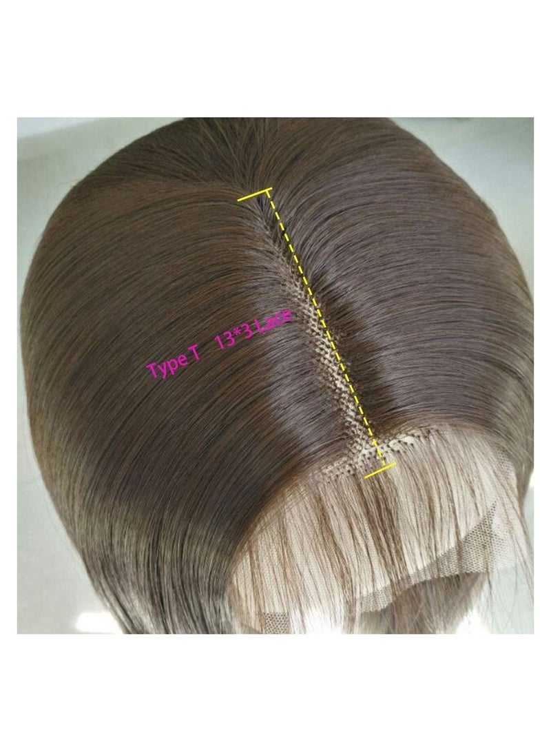 Estelle Chestnut 6 Brown Long Straight Lace Front Wigs Hair Glueless Natural Heat Resistant Synthetic Hair for Women 100% Stylish Wigs - Image 3