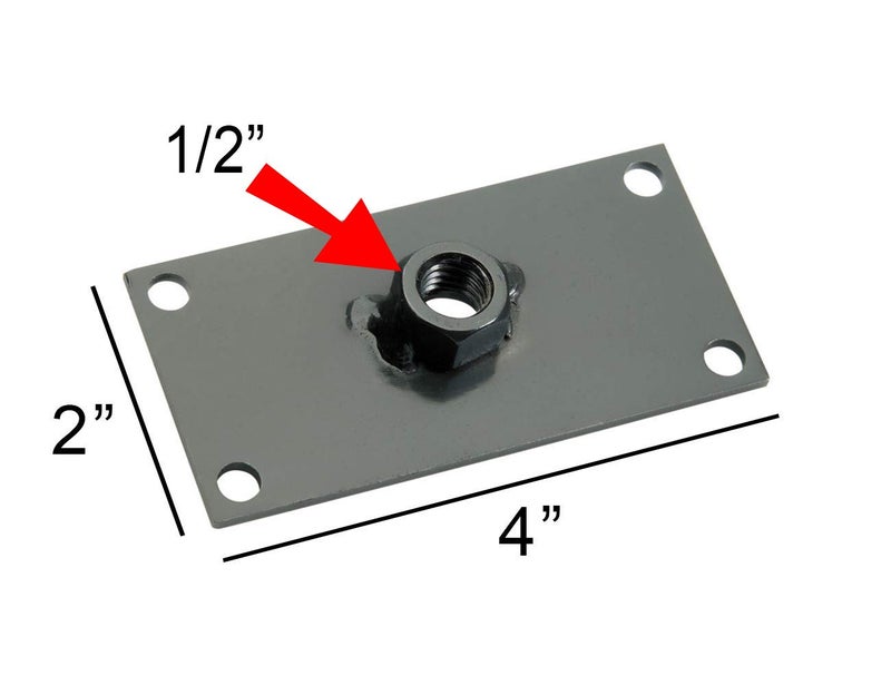 Raider CRP-1212 Crank Plate 1/2" Threaded Nut for Snowmobile Trailer Tie Down Bolt/Bar, Black - Image 3