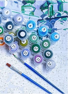 Generic LifeFull DIY Paint By Numbers For Adults Kids  Acrylic Wall Art For Home Office  Calming Relaxation Color By Number Activity Kit Paint by Numbers Canvas For Beginners  - Image 4