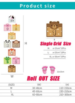 JiuAn 10 Number Footprint Floor Sticker Puzzle Games Number Hopscotch Sticker Floor Decals Lattice Floor Sticker For Kids  - Image 2