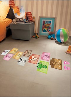JiuAn 10 Number Footprint Floor Sticker Puzzle Games Number Hopscotch Sticker Floor Decals Lattice Floor Sticker For Kids  - Image 3