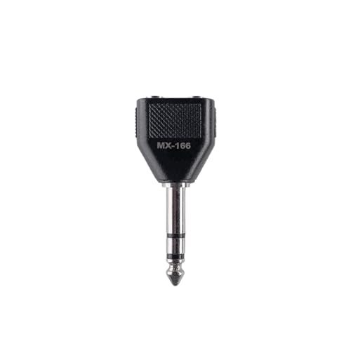 MX 6.35mm (1/4 Inch) Male TRS (Stereo) to 2 Ports of 3.5mm Dual Female Audio Splitter Socket Coupler 6.5mm One Port to Two Stereo Interconnect Audio Adapter - Image 4