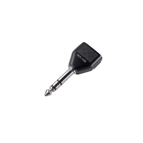 MX 6.35mm (1/4 Inch) Male TRS (Stereo) to 2 Ports of 3.5mm Dual Female Audio Splitter Socket Coupler 6.5mm One Port to Two Stereo Interconnect Audio Adapter - Image 2