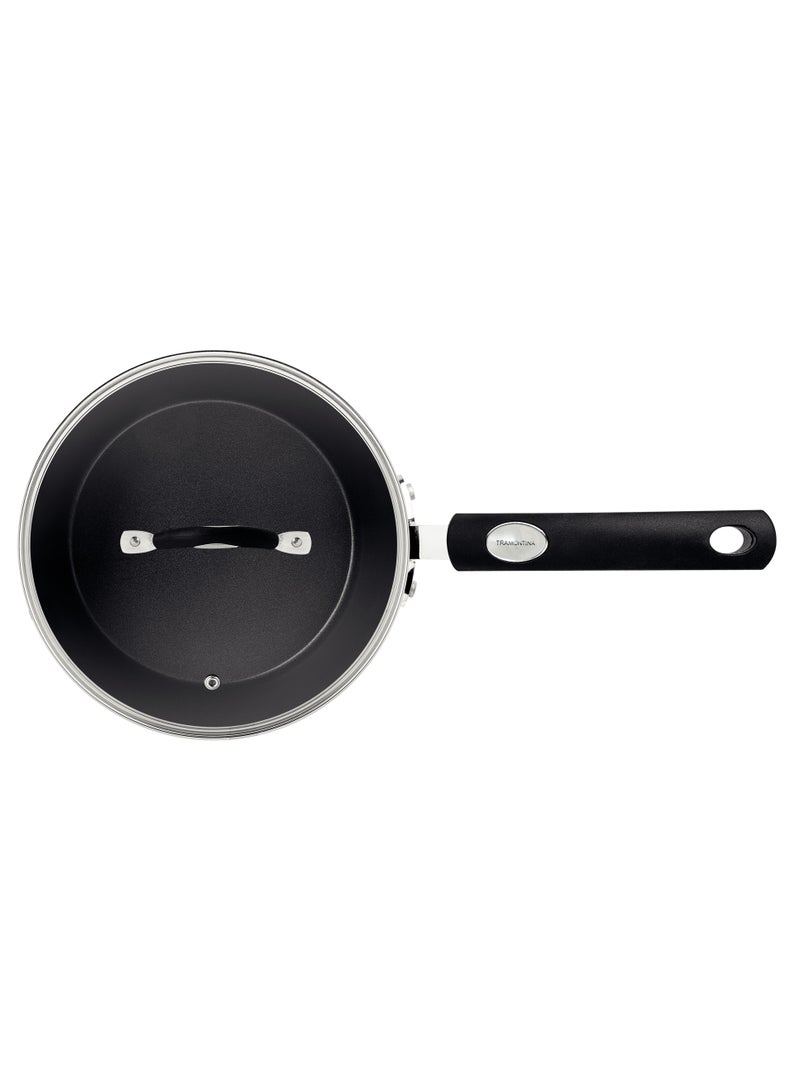 TRAMONTINA Since 1911,Made in Brazil- Monaco Induction 18cm 2L Black Aluminum Saucepan with Interior and Exterior Starflon Premium PFOA Free Nonstick Coating - Image 2