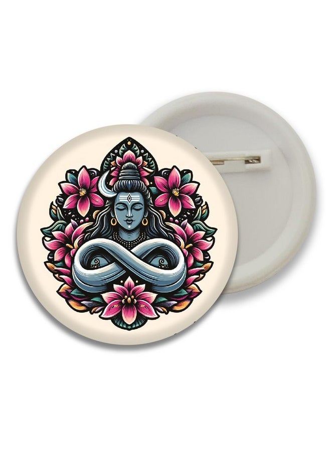 D2c D2C Har Har mahadev and om Badges Multicolor, 5+ Years, Set of 5pcs D3  - Image 2