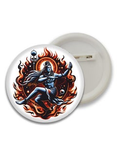 D2c D2C Har Har mahadev and om Badges Multicolor, 5+ Years, Set of 5pcs D3  - Image 3