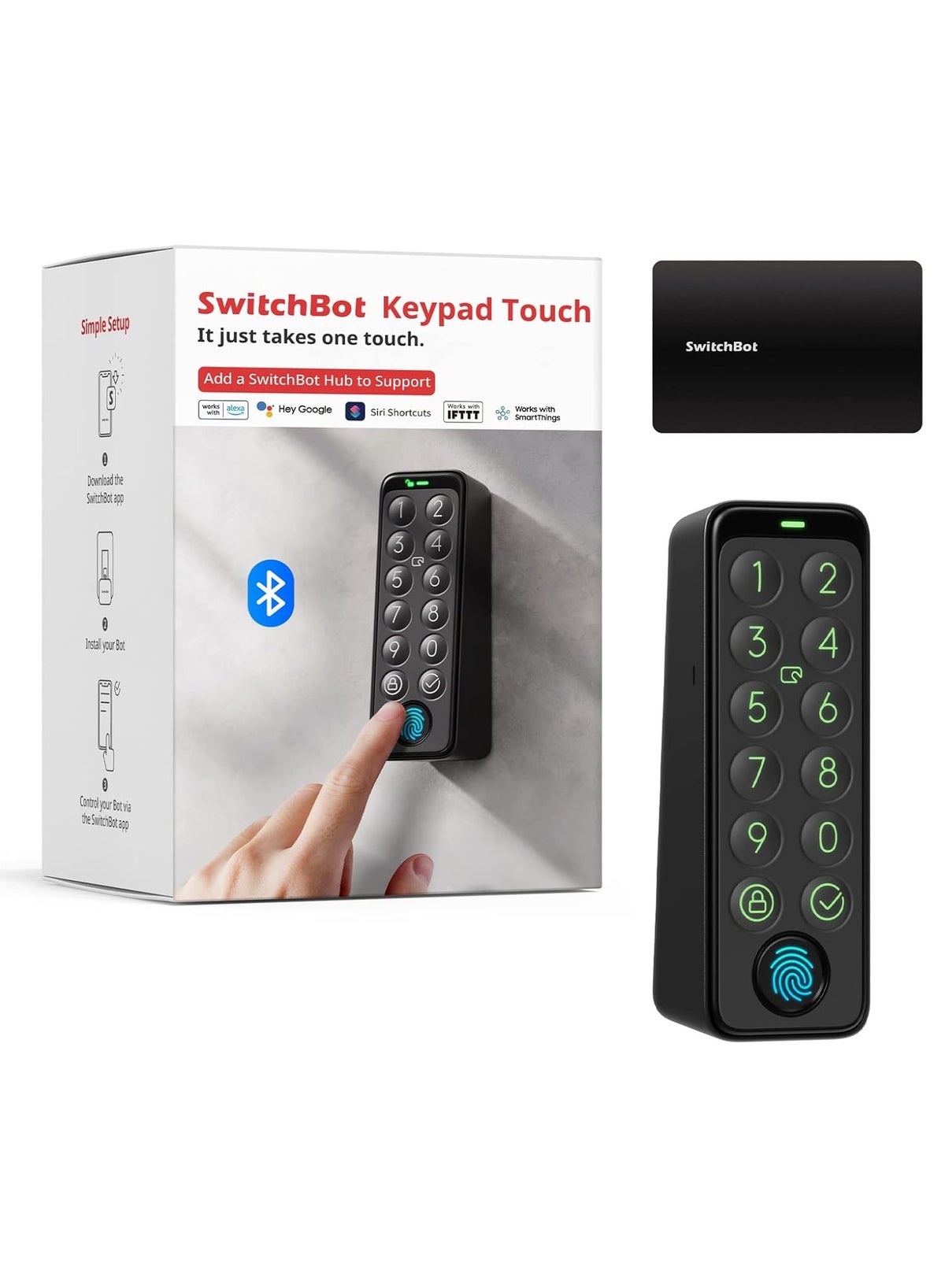 SwitchBot Smart Keypad Touch – Fingerprint, Passcode & App Control for ...