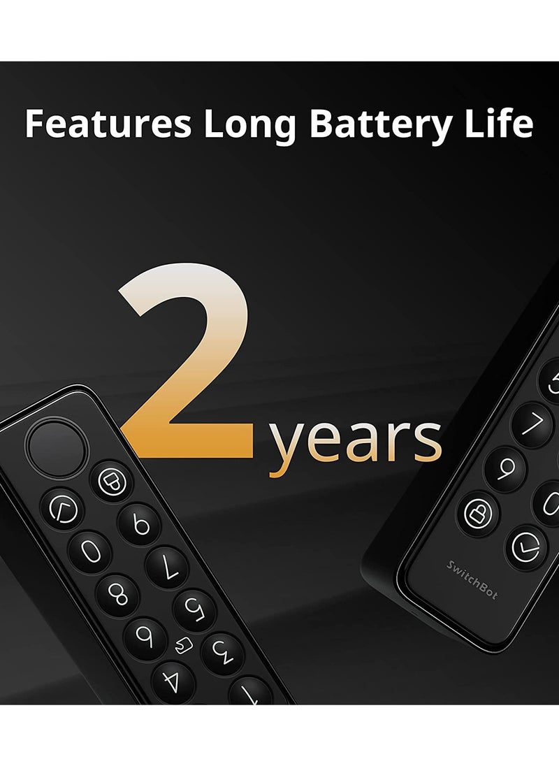 SwitchBot - Smart Keypad Touch for SwitchBot Lock Fingerprint Keyless Home Entry IP65 Waterproof, Supports Virtual Passwords for Home Security - Image 1