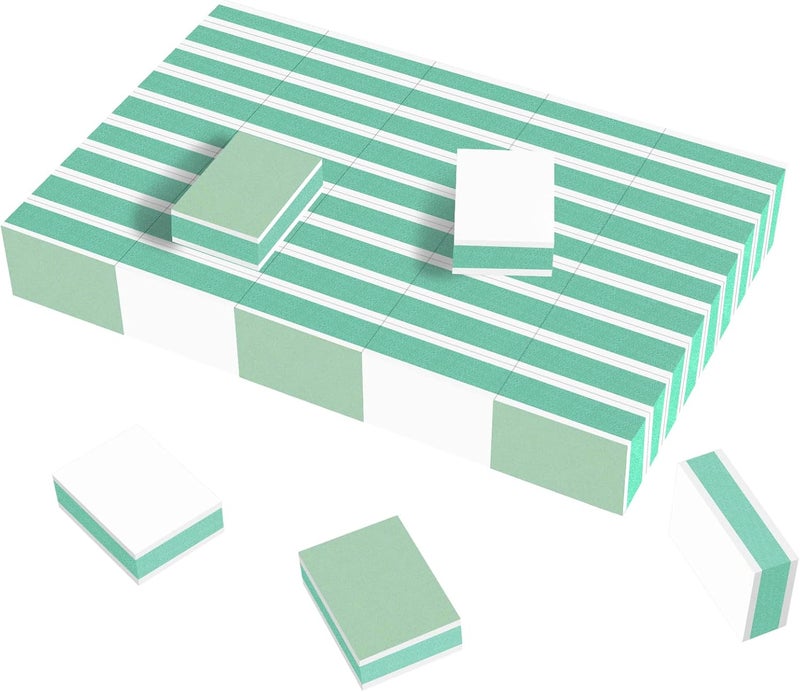 CGBE CGBE Nail Buffer Block and Shine Kit, 50 Count Mini Nail Buffer for Polishing Smooth and Shiny Natural Nails Fingernail Mini Buffer Nail File Smoother Buffer Block 1000/4000 Grit - Green