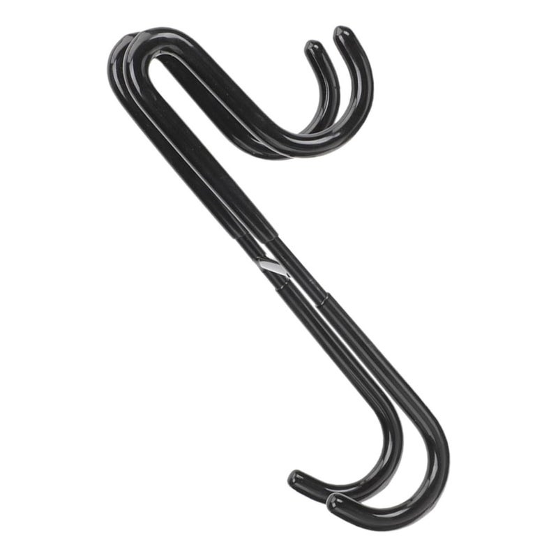 304 Stainless Steel S Shaped Towel Hooks For Shower Glass Door Black - Image 2