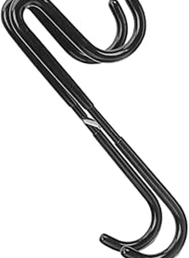 304 Stainless Steel S Shaped Towel Hooks For Shower Glass Door Black - Image 1