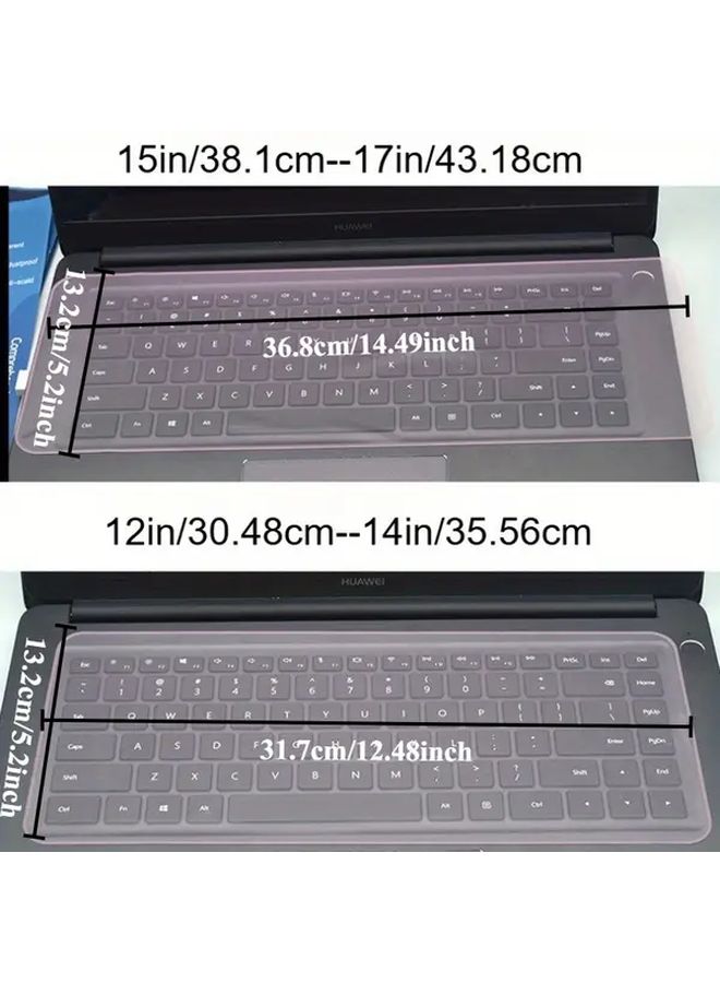 Blue 12in Laptop Keyboard Cover Waterproof Dust Proof Film for 14 15.6 Inch Keys - Image 4