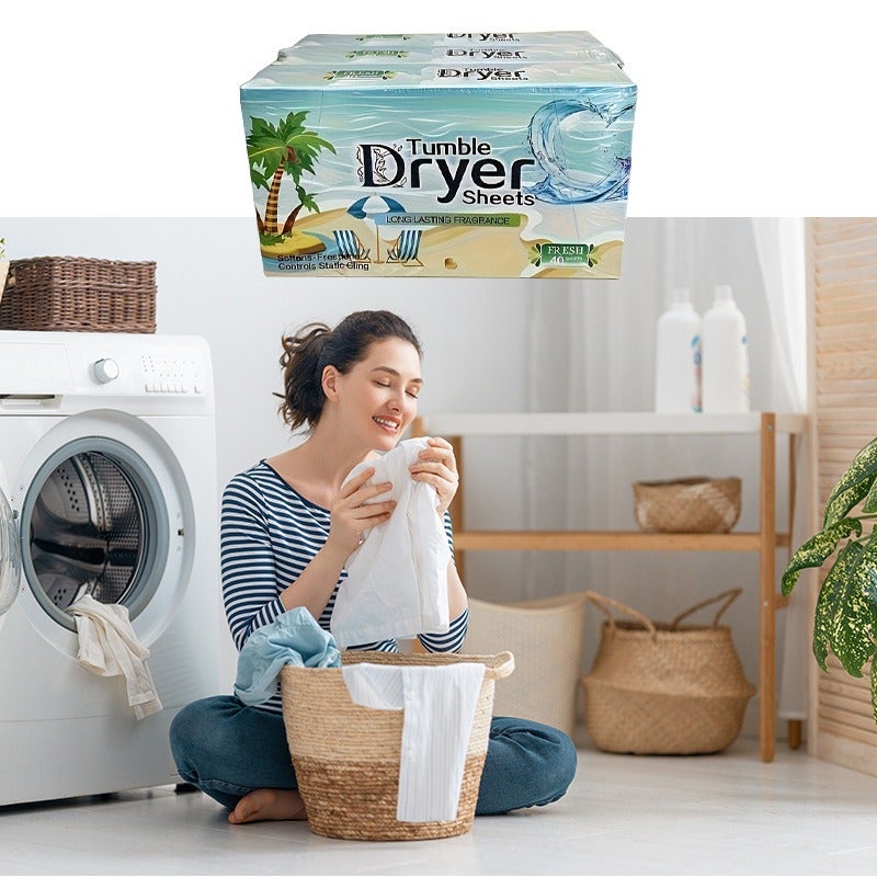 120 Sheets Fabric Softener Dryer Sheets, Anti-Static Laundry Dryer Sheets with Long-Lasting Fresh Scent, Wrinkle Reduction and Softening Care for Tumble  Dryers - Image 2