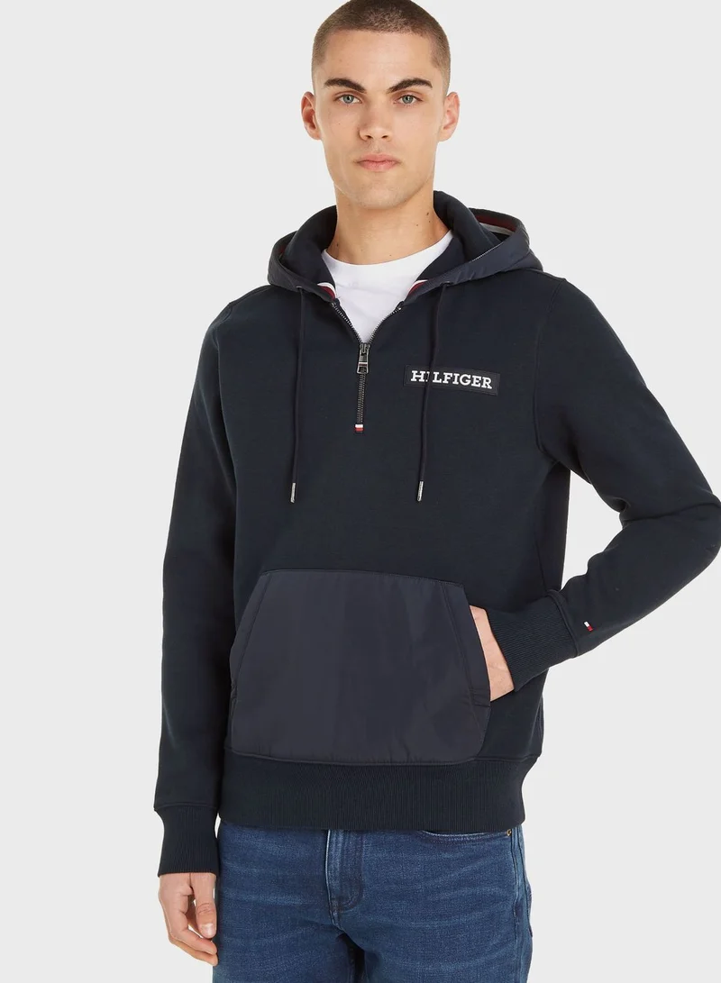 TOMMY HILFIGER Logo Zip Through Hoodie