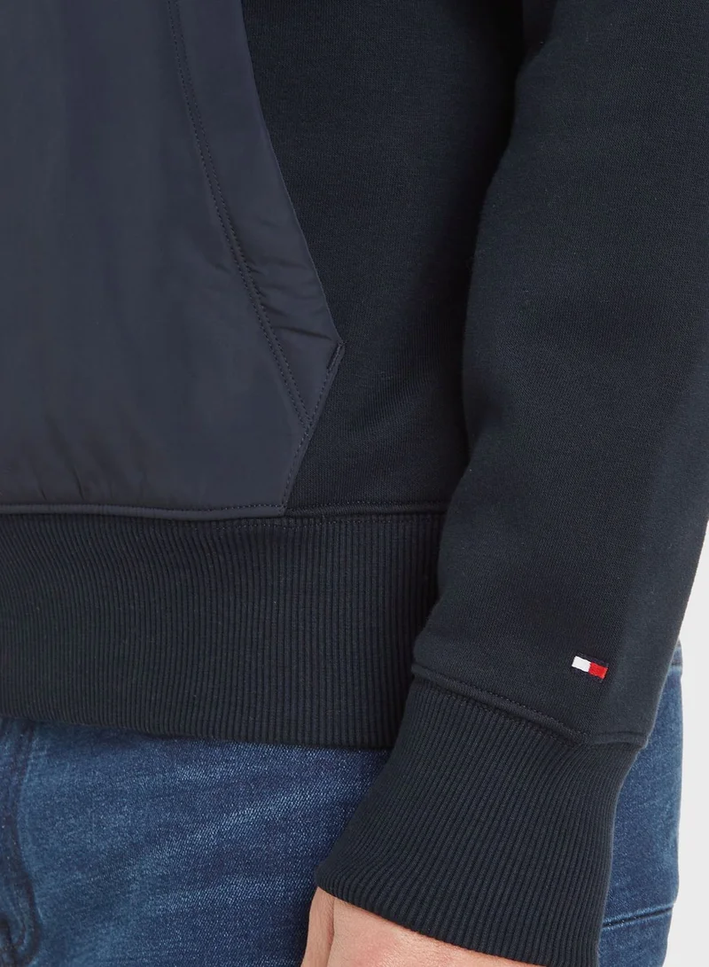 TOMMY HILFIGER Logo Zip Through Hoodie