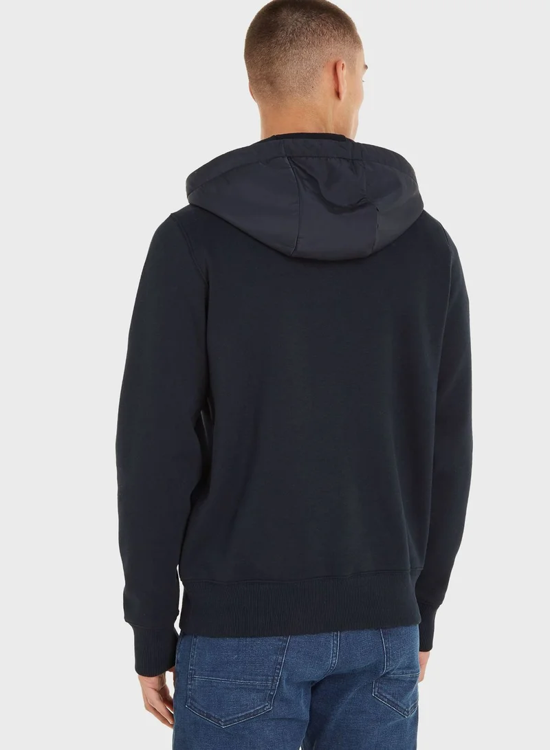 TOMMY HILFIGER Logo Zip Through Hoodie