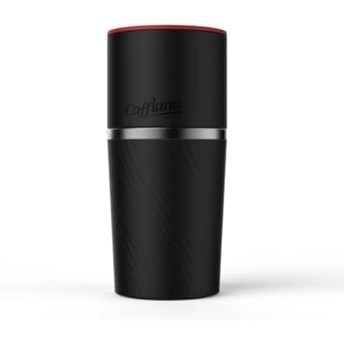 Cafflano AllInOne Portable Coffee Brewer  Lightweight Coffee Maker Ceramic Burr Grinder Reusable Stainless Steel Filter Kettle  Perfect For Hot  Cold Coffee OnTheGo No Electricity Required - Image 1