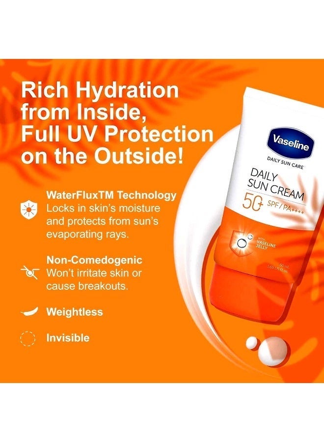 Vaseline [100% Original] Vaseline Daily Sun Care Cream 50Spf 50ml - Image 3