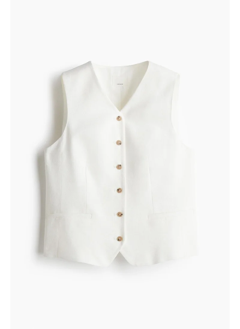 اتش اند ام Linen-blend suit waistcoat