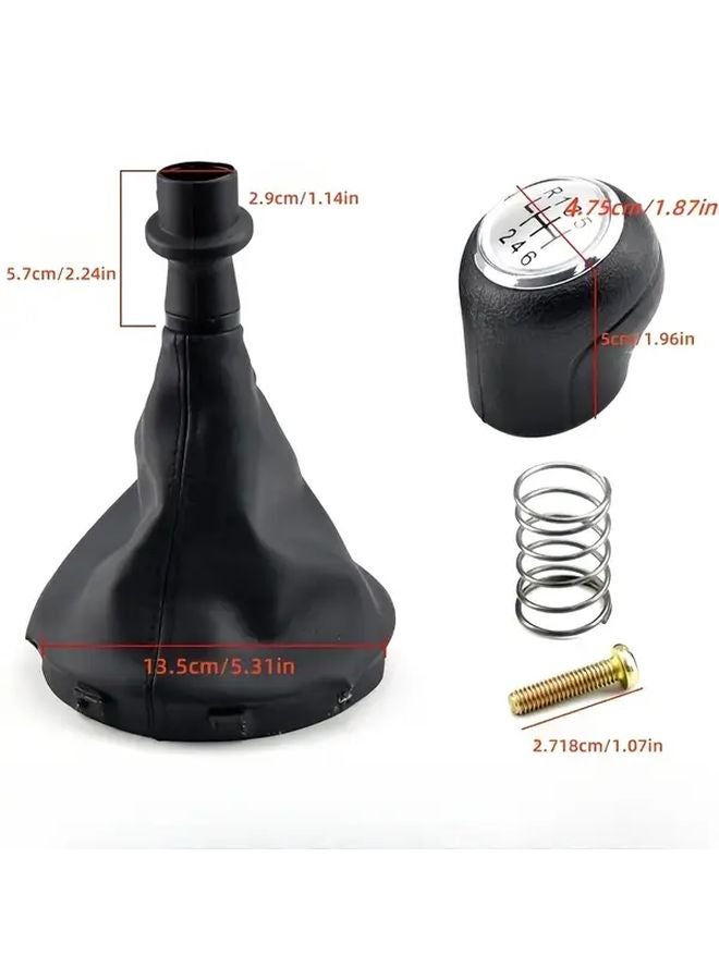 Black 6 Speed Gear Shift Knob Gaiter Boot Cover for VW Transporter T5 T5 1 T6 2003 2011 - Image 2