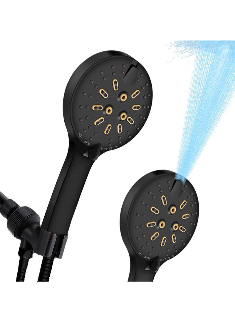 Shower Head With Handheld Shower Heads High Pressure With 6 Function Setting Shower Head Holder 59 Inch Shower Hose - Image 1