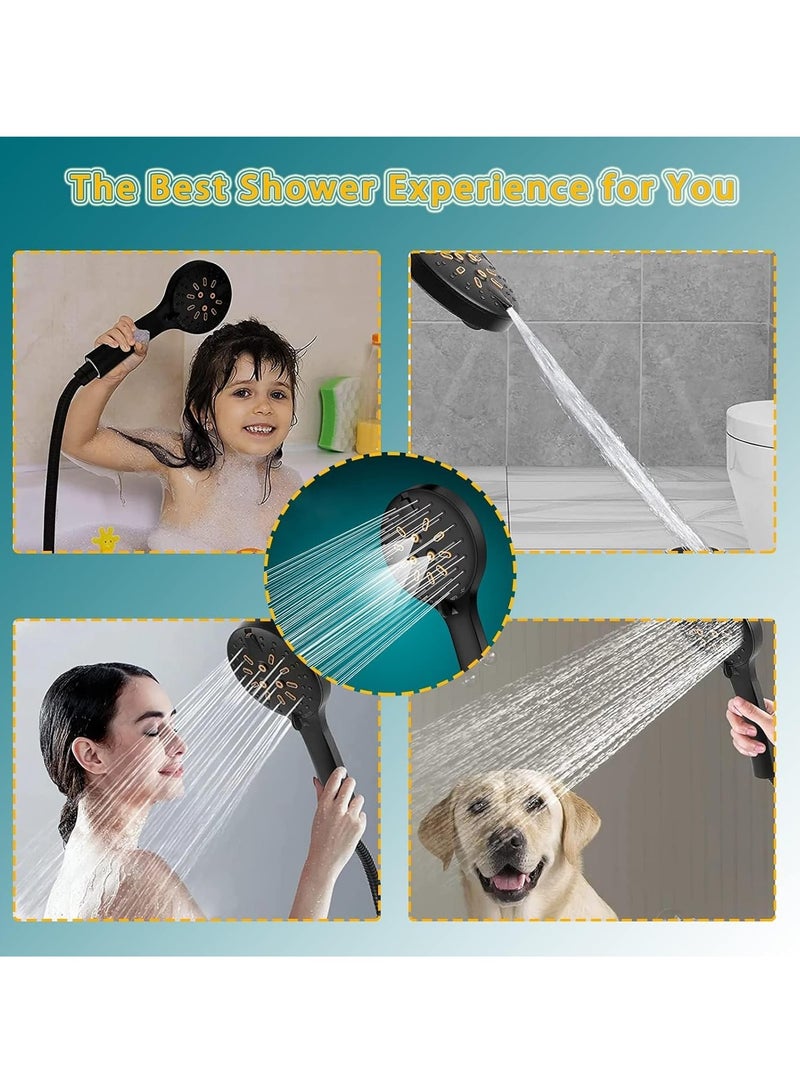 Shower Head With Handheld Shower Heads High Pressure With 6 Function Setting Shower Head Holder 59 Inch Shower Hose - Image 5