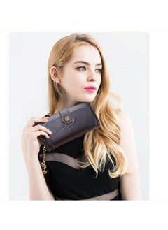 Generic Retro Vintage on Long Zipper Wallet Black  - Image 3