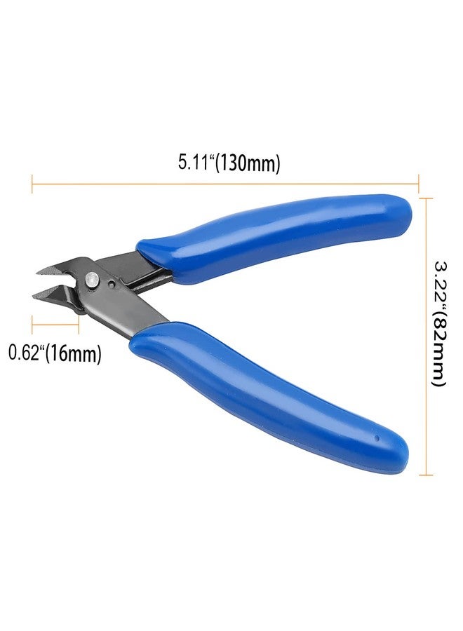 MUKLEI 15 Pack 5 Inch Micro Wire Cutters,170 Wire Cutters with Internal Spring Small Side Flush Cut Pliers Precision Flush Cutters for Jewelry Making Professional Tools - Image 2
