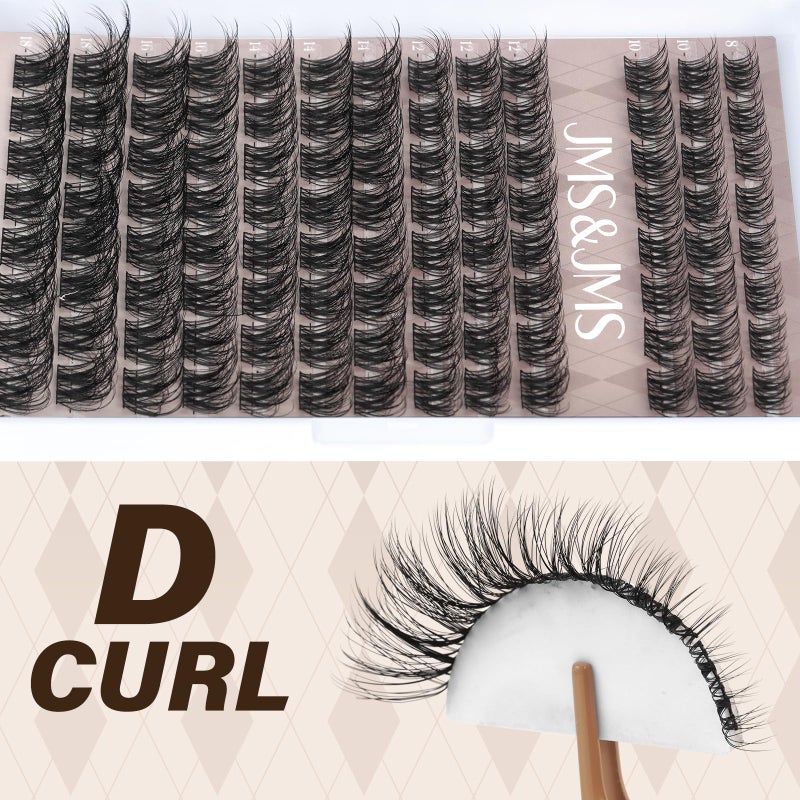JMS&JMS Lash Clusters Kit Lash Extension Kit with Lash Bond and Seal Eyelash Applictor Lash Remover Eyelash Brush Lash Extension Kit for Beginner (3D BABY SOFIA-8-18mix) - Image 3