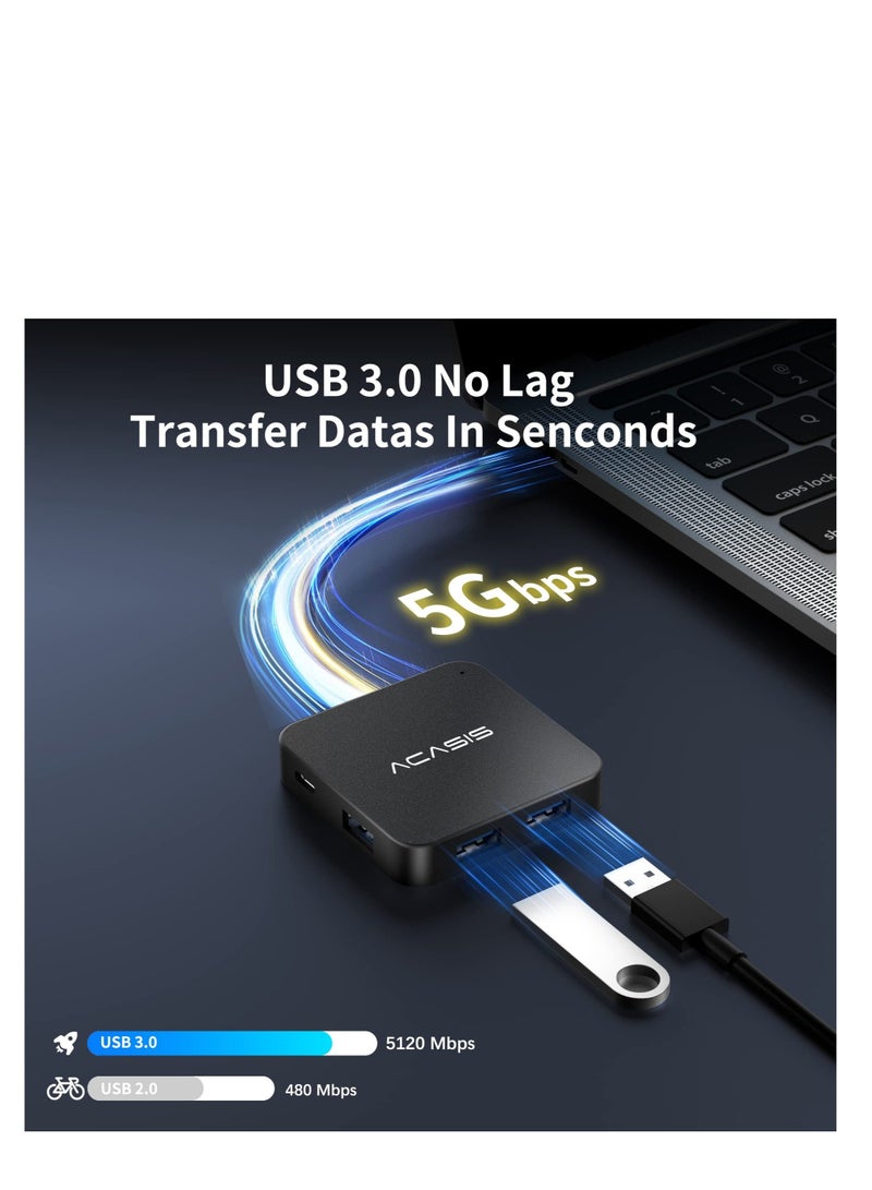 Captaintech USB C Hub, Multi-Port USB Type-C Hub with 4K HDMI, Power Delivery 100 W | 3 USB 3.0 Port | 1 Type-C 3.0 Port | USB Splitter Adapter for MacBook, Mac Mini, XPS, Laptop and USB C Devices (0.5ft) - Image 3