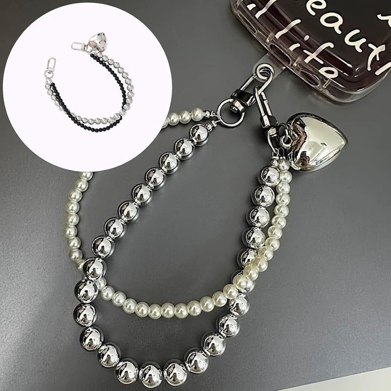 Bag Extender Chain Pearls Purse Strap for Crossbody Handbag Extenders Chain Replacement Bag Charm Strap - Image 2