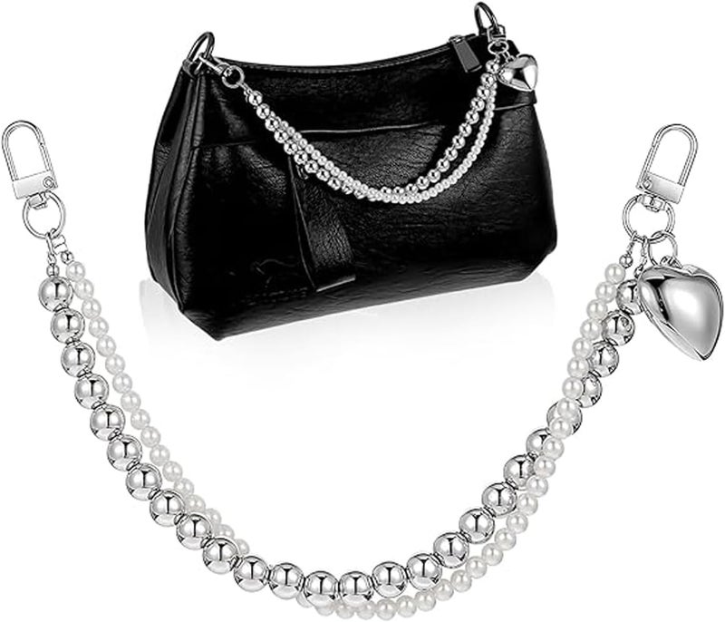 Bag Extender Chain Pearls Purse Strap for Crossbody Handbag Extenders Chain Replacement Bag Charm Strap - Image 5