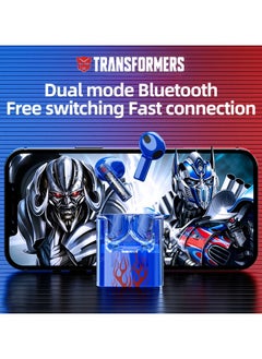 TRANSFORMERS Transformers TF-T08 TWS Wireless Headphones Bluetooth 5.3 Optimus Prime Blue Game Sports  - Image 4