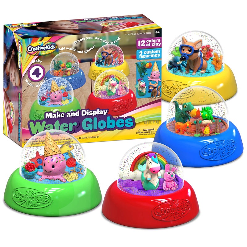 Creative Kids Make Your Own Water Globe Craft Kit for Kids  DIY Crafts Boys Girls Snow Globe Making Kit for Children  Under Sea Inspired Collectible Dog Dinosaur Unicorn Ice Cream Figurines Ages 4