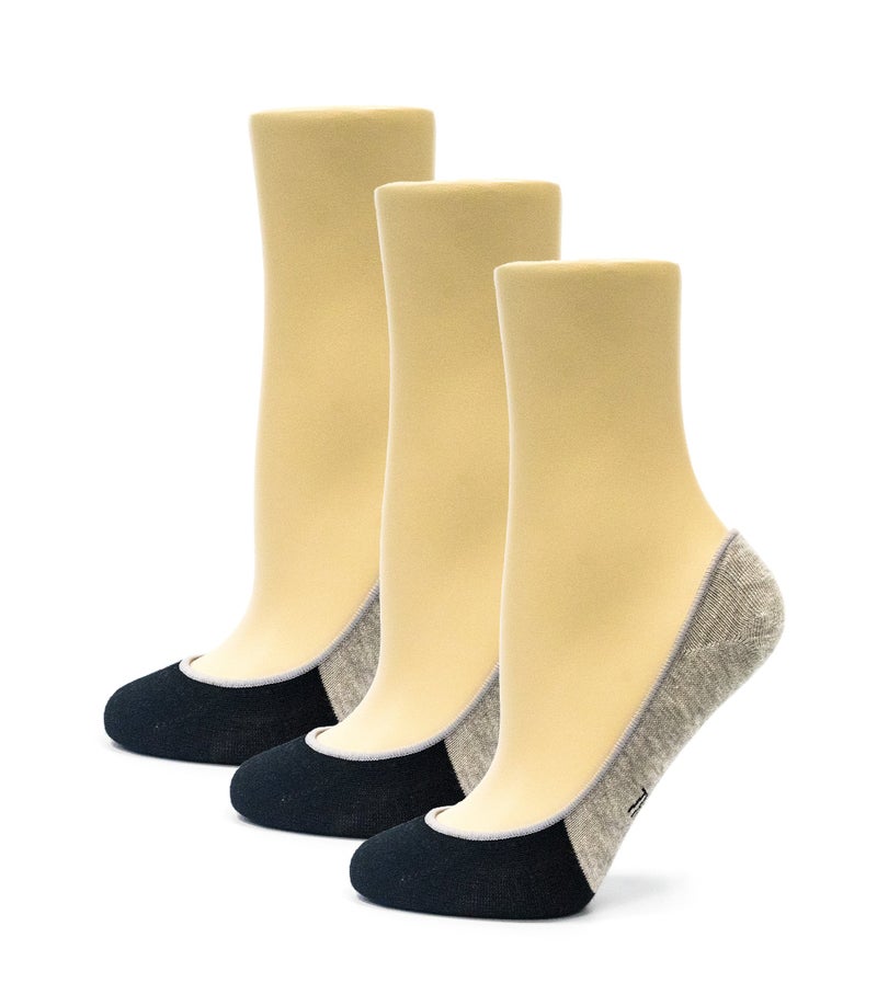 Thirty48 Women’s Premium No Show Socks with Non Slip Grip(One Size (6-9), Black(3 Pairs)) - Image 2