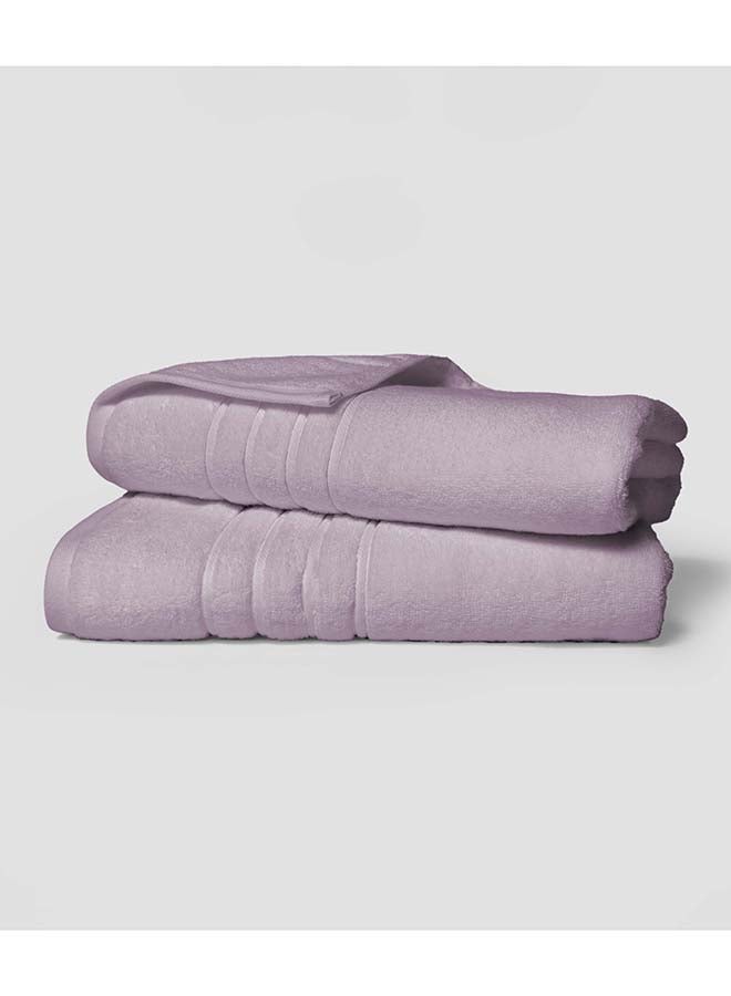 La'Marvel 2 Pieces Bath / Sheet / Pool Towel by La'Marvel, Lilac 600 GSM 100% Cotton Plux Towels  - Image 2