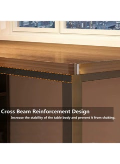 HXDream L-Shaped Desk L-Shaped Computer Desk Office Desk With Bookshelf Suitable For PC Bedroom Home Office  - Image 5