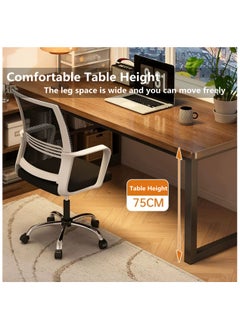 HXDream L-Shaped Desk L-Shaped Computer Desk Office Desk With Bookshelf Suitable For PC Bedroom Home Office  - Image 4