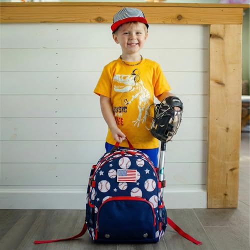 Choco Mocha TBall Bag for Boys Toddler Baseball Bag, Kids Baseball & Softball Backpack with Bat Holder, Dark Blue - Image 2