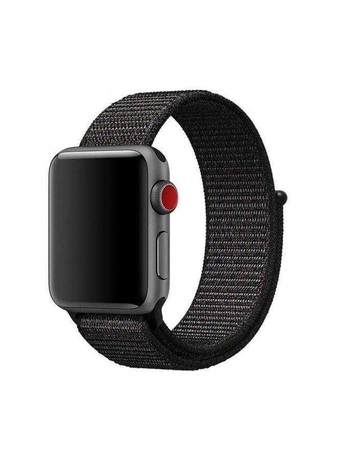 سوار فولاذي بديل لساعة Apple Watch Series 5/6/7 42/44/45 ملم أسود - Image 2