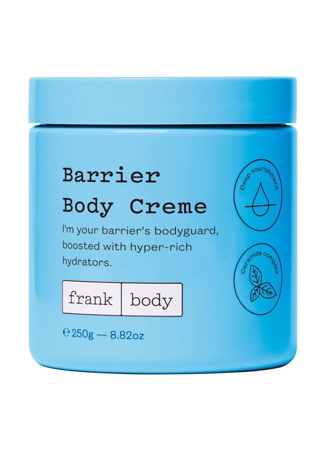 frank body Barrier Body Creme | Vegan, Cruelty Free Hydrating & Moisturising Creme |Soothe, Hydrate & Protect Your Skin Barrier With Ceramides & Panthenol | 7.77 oz / 230 mL - Image 1