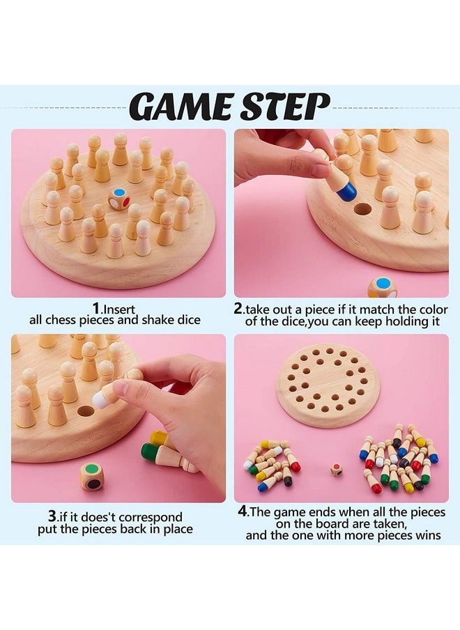 Funvalley Surperfect - Wooden Memory Chess - Kids Matchstick Chess Color Cognitive Ability Toy - Intelligent Logic Game, Color Matching Learning Montessori Toy For 3 4 5 6 Year Old, Fine Motor Skills Toy Family Party Gifts - Image 1