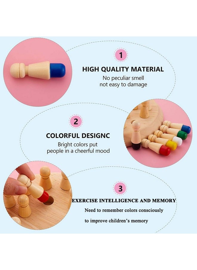 Funvalley Surperfect - Wooden Memory Chess - Kids Matchstick Chess Color Cognitive Ability Toy - Intelligent Logic Game, Color Matching Learning Montessori Toy For 3 4 5 6 Year Old, Fine Motor Skills Toy Family Party Gifts - Image 1