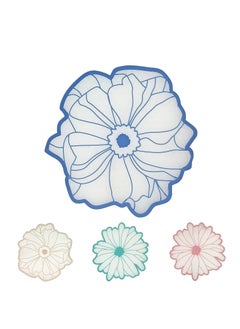 Y&D Flower Silicone Coasters for Drinks Heat Insulation Coaster Set of 4 Washable and Multi-Purpose Cute as Housewarming Gift Family Friend New House Woman  - Image 3
