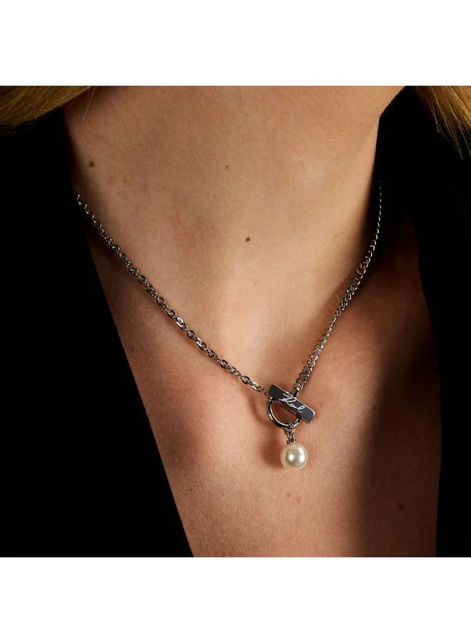 Karl Lagerfeld  Klayr05 Pearl Necklace for Women | Best Price UAE