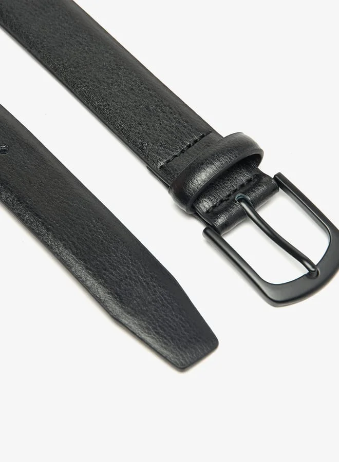 LBL by Shoexpress Men's Textured Belt with Pin Buckle Closure