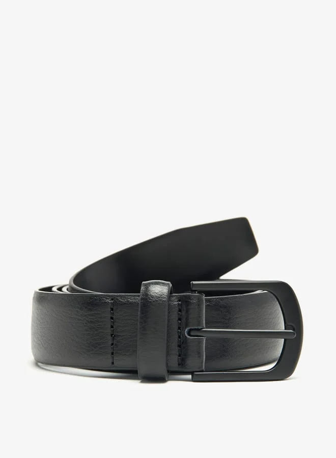 LBL by Shoexpress Men's Textured Belt with Pin Buckle Closure